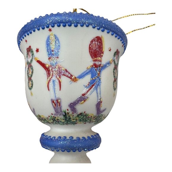 Rhyn Rivet Fine Porcelain Hand Painted Holiday 3 Toy Soldier Glitter Ornament - Picture 7 of 7